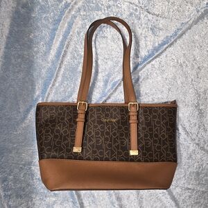 Calvin Klein Brown Signature Shoulder Bag